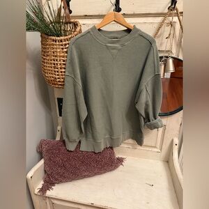 Aerie Olive Ribbed Top